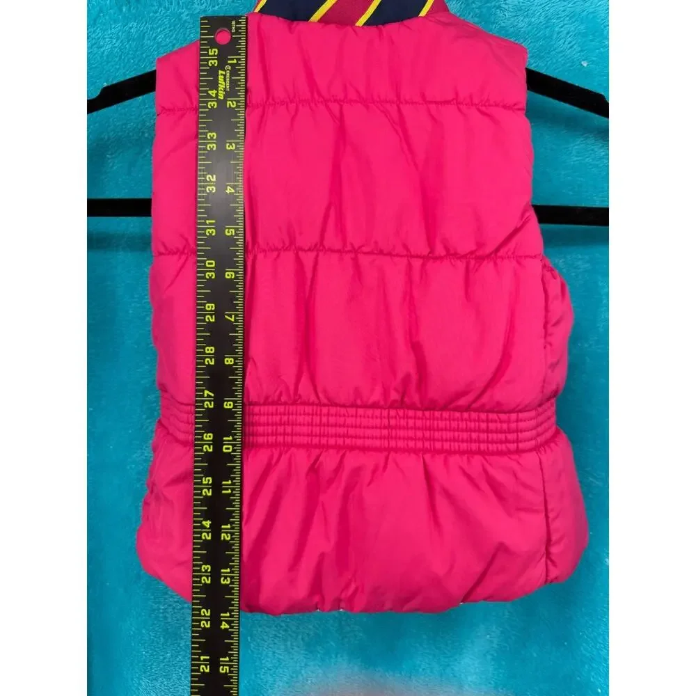 Ralph Lauren Baby Girl Reversible Puffer Vest 18M White Pink Down Filled Polo